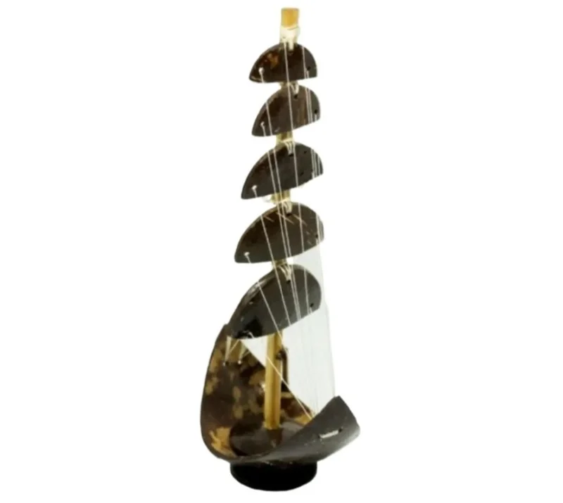 Handicraft Coconut Shell 5 Pal Boat Traditional Handmade Showpiece - 1 Piece