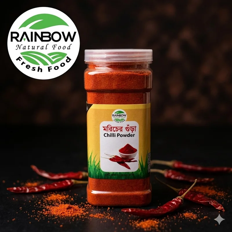 Rainbow Natural Food Premium Chilli Powder (মরিচের গুঁড়া) - 200gm