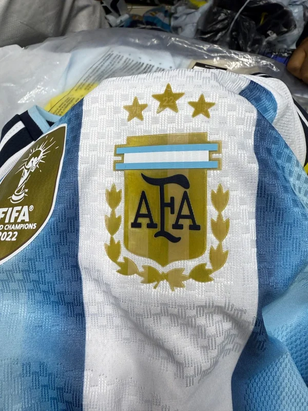Argentina 3-Star Premium Fan Edition Home Jersey (FIFA World Champions 2022 Patched)