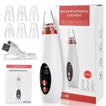 Multi-Functional Electric Blackhead Remover Vacuum Device with 6 Suction Heads