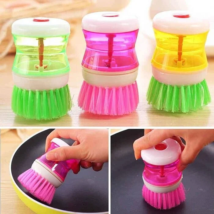 Hydraulic Liquid Soap Dispensing Dish Washing Brush
