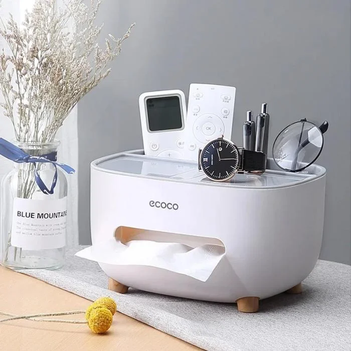 Ecoco Multifunctional Desktop Tissue Box & Organizer Holder