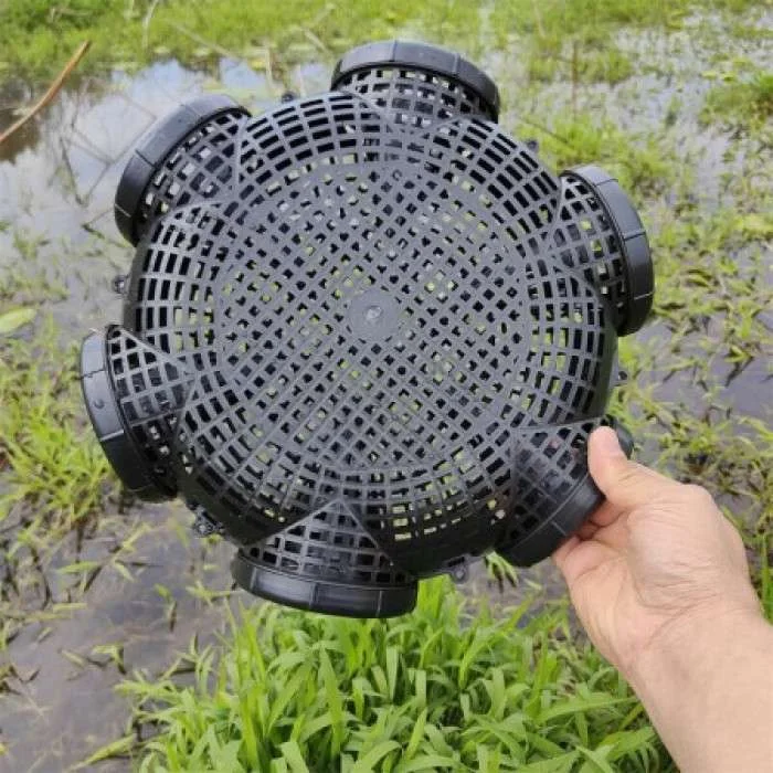 6-Hole Automatic Plastic Fish & Crab Trap Cage (Fish Case)
