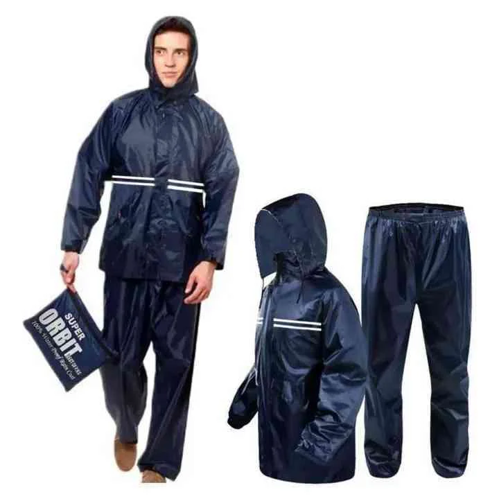 Orbit Premium 100% Waterproof Raincoat Suit with Carry Pouch