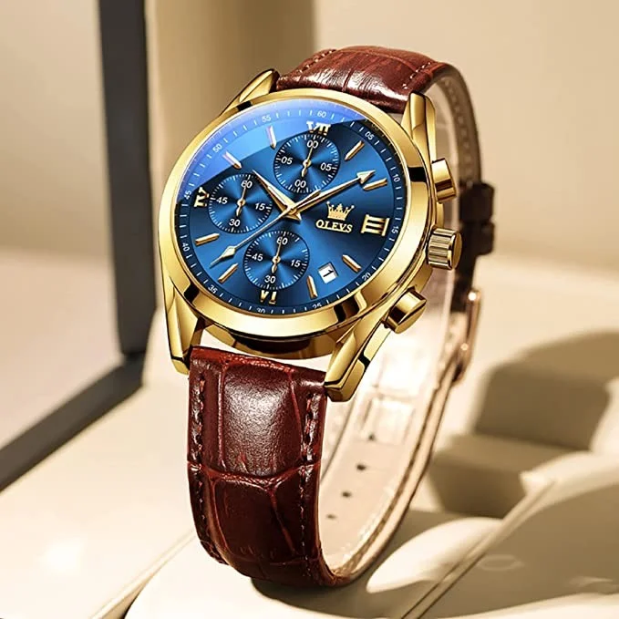 OLEVS 5610 Luxury Quartz Analog Men Watch - Water Resistant